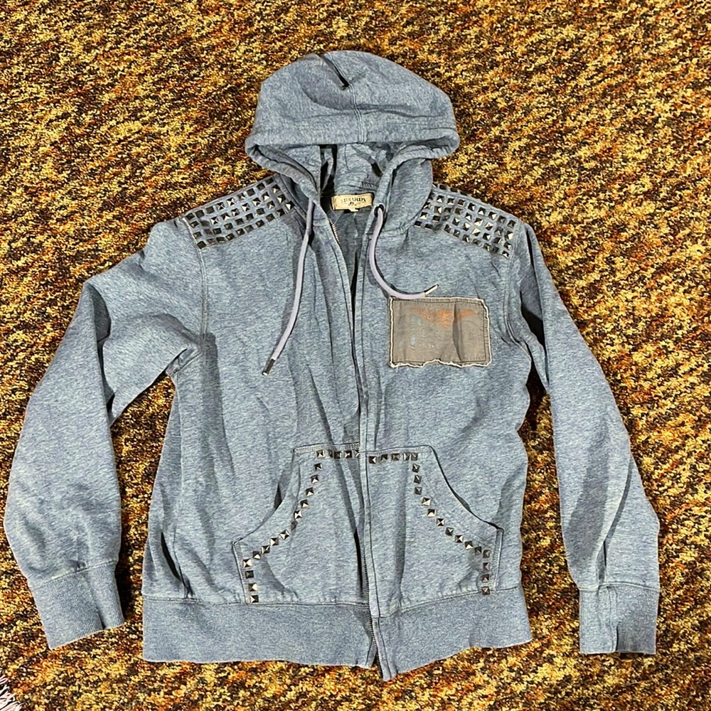 - ED HARDY STUDDED VINTAGE HOODIE